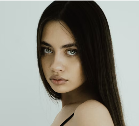 Woman with long dark hair